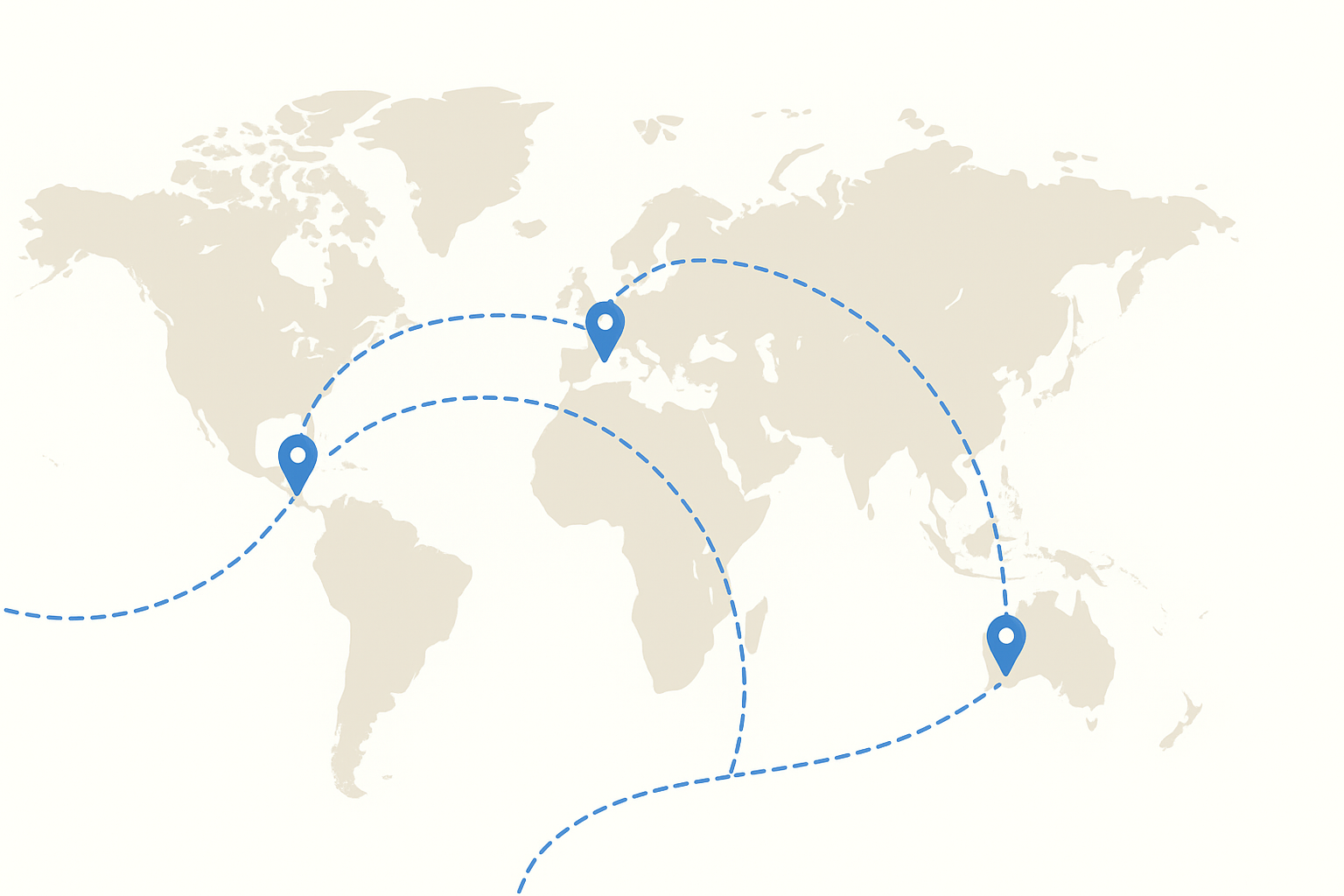 Global routes map